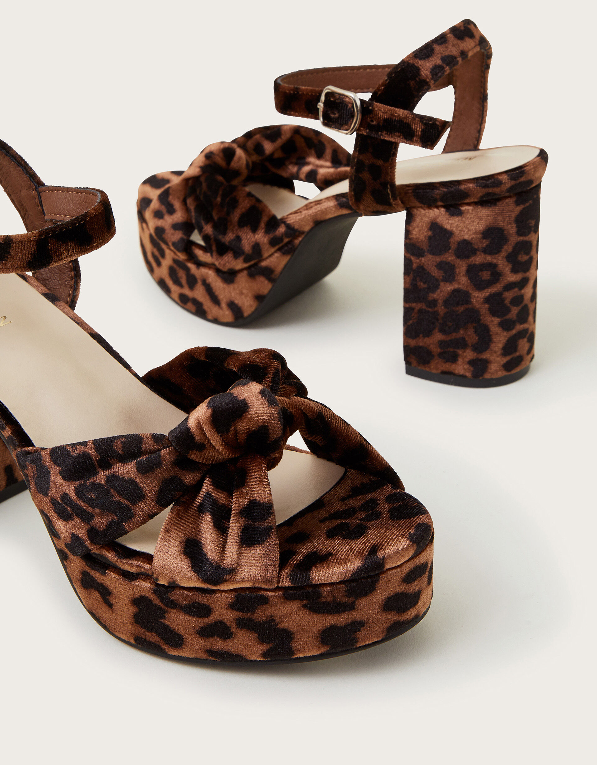 Mara Leopard Print Platform Heels Multi
