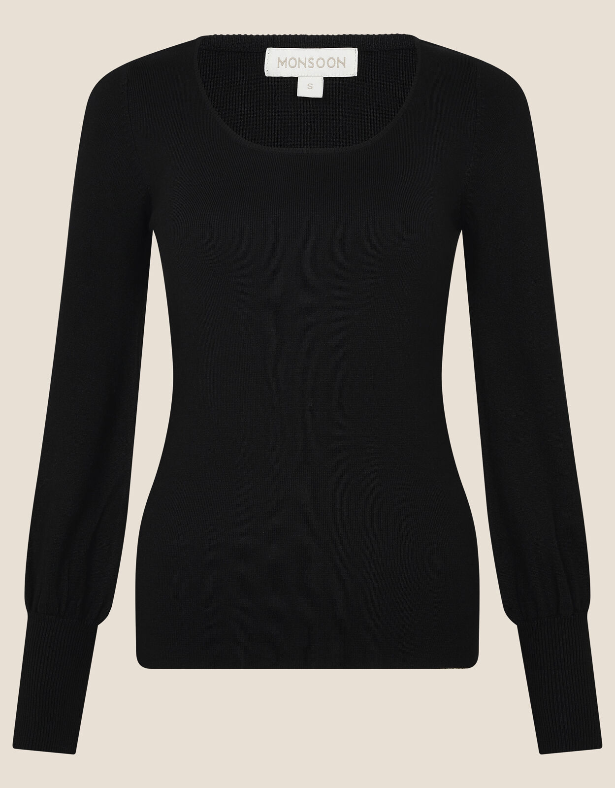 Scoop Neck Jumper Black Jumpers Monsoon Global