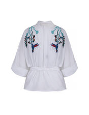 Tallulah and Hope Gloria Embroidered Blouse, White (WHITE), large