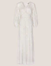 Jennifer Long Sleeve Maxi Wedding Dress, Ivory (IVORY), large
