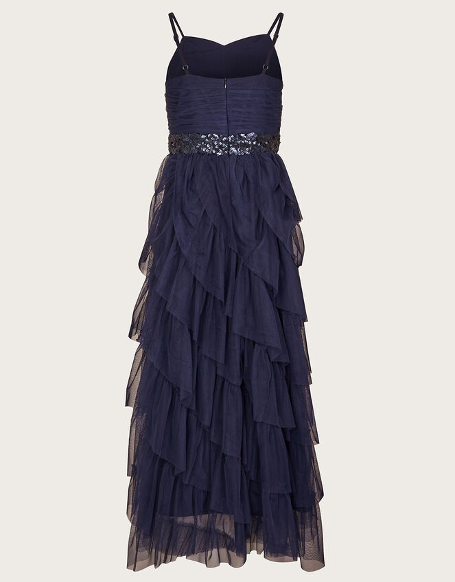 Zenaya Ruffle Prom Dress, Blue (NAVY), large