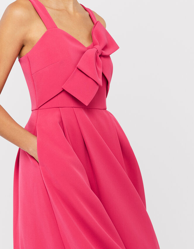 Alexa Bow Fit and Flare Dress, Pink (PINK), large