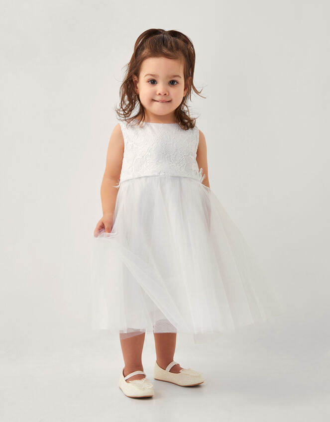 Baby Alianthe Bow Dress Ivory Baby Alianthe Bow Dress Ivory