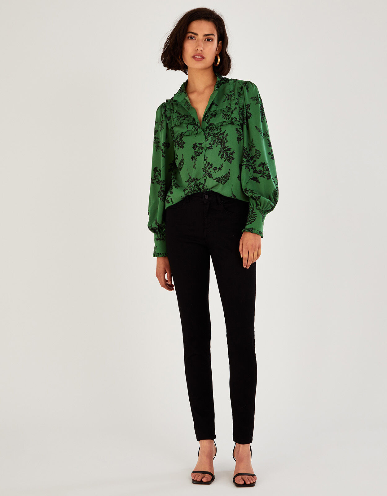 Satin 2025 green blouse