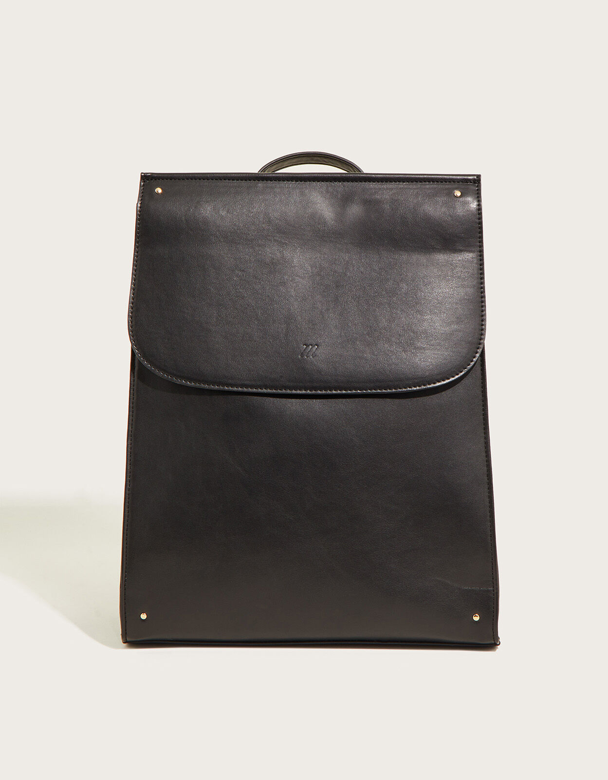 Minimalist black deals leather backpack