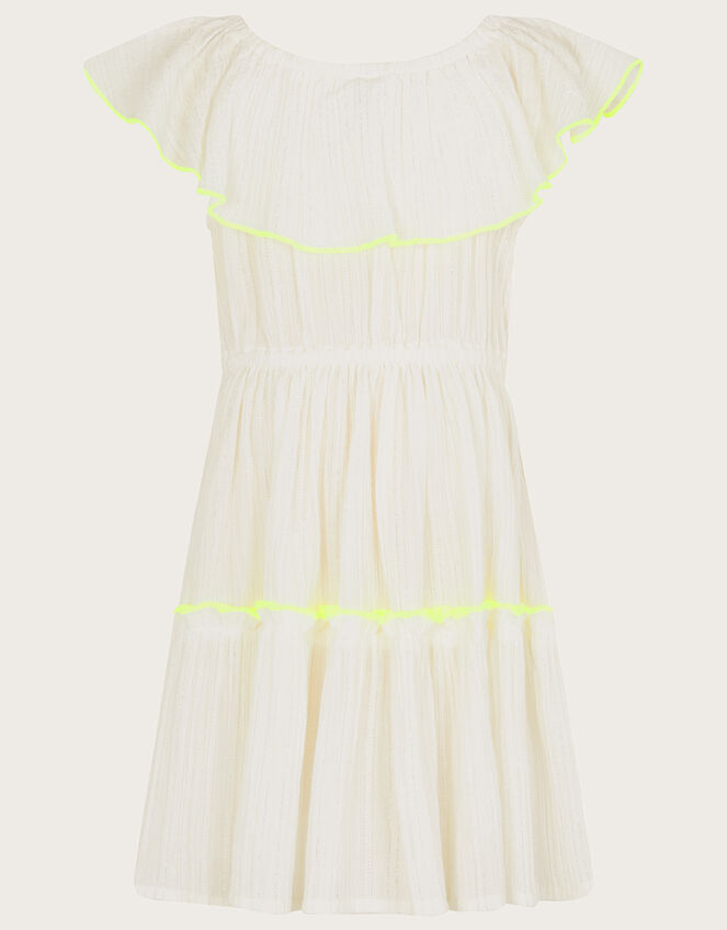 Neon Trim Beach Dress, Ivory (IVORY), large