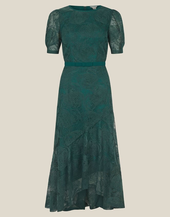 Megan Rose Lace Midi Dress, Green (DARK GREEN), large