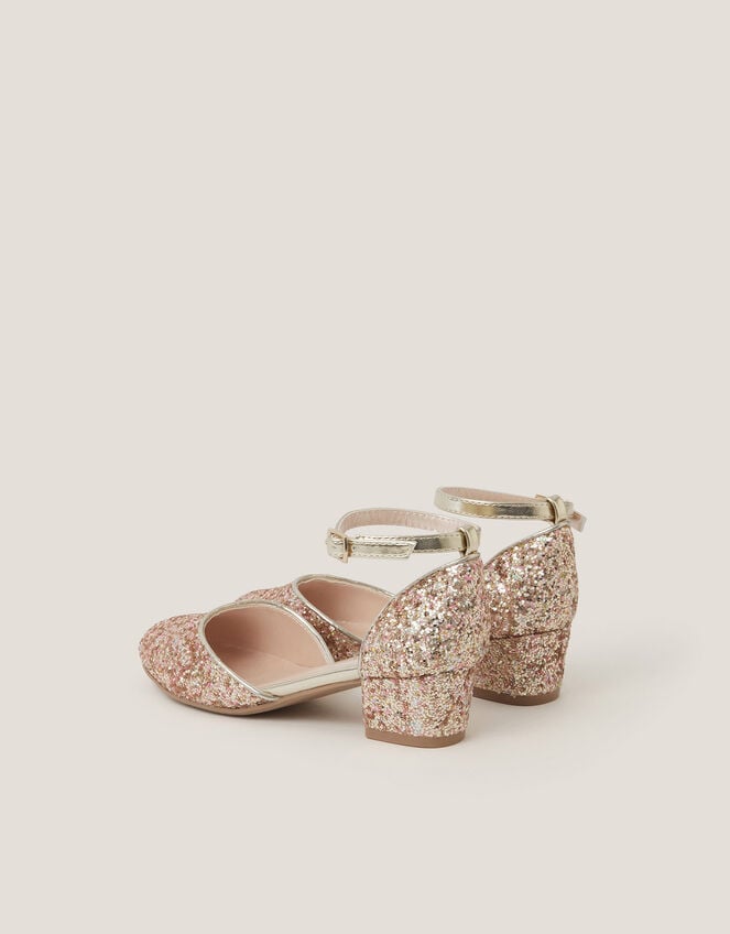 Glitter Two Part Heels, Gold (GOLD), large