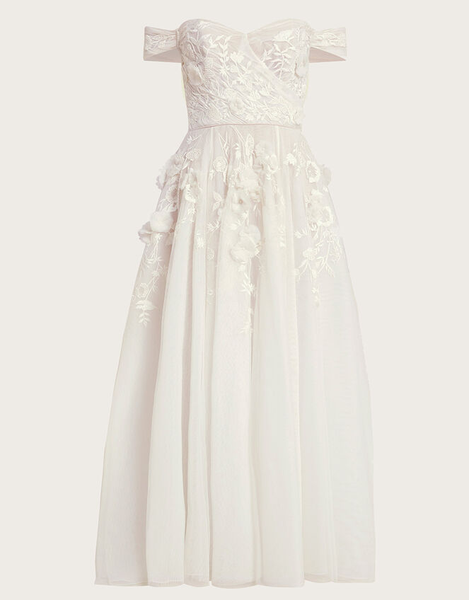 Luciane Off-Shoulder Wedding Dress, Ivory (IVORY), large