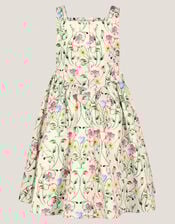 Dancer Floral Basque Party Dress, Multi (MULTI), large