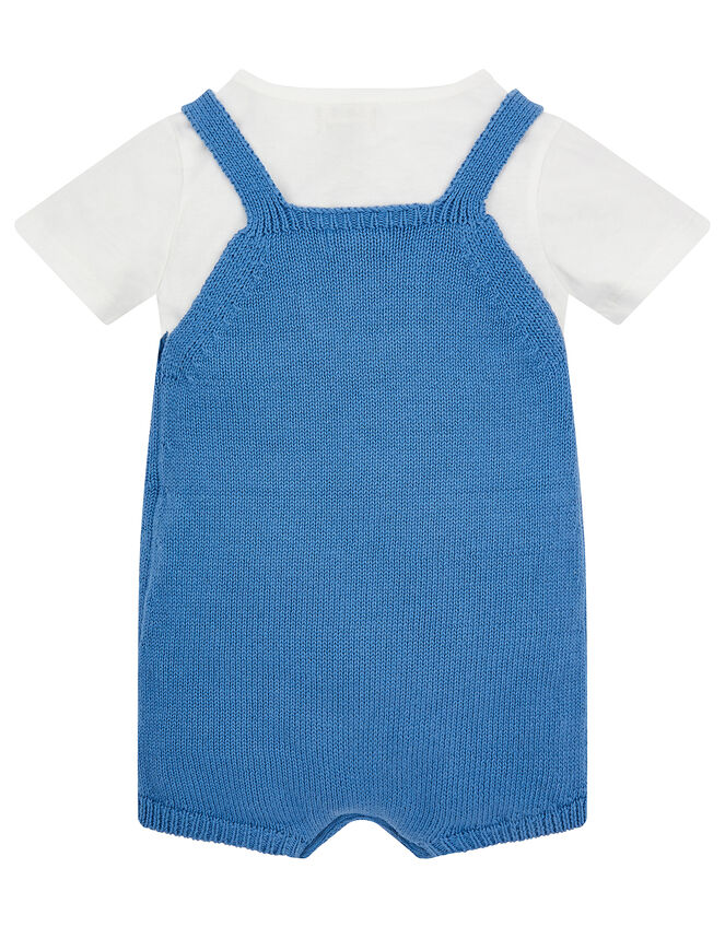Newborn Baby Boat Dungarees Set, Blue (BLUE), large