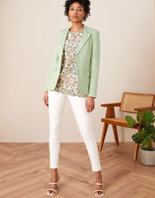 Jana Blazer in Linen Blend, Green (GREEN), large