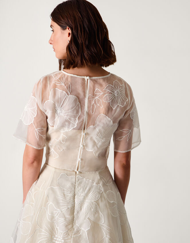 Rosie Lace Floral Bridal Top, Ivory (IVORY), large