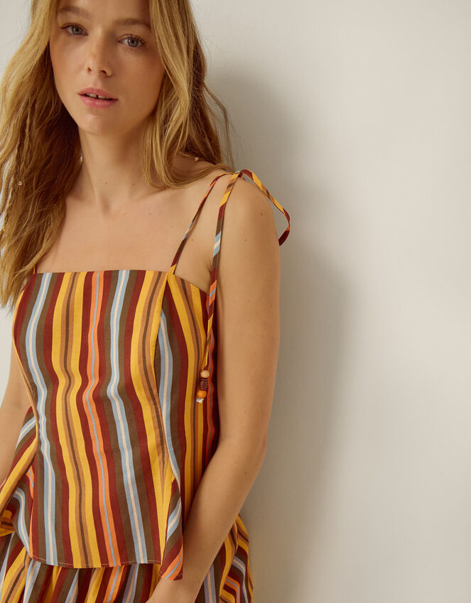 Sydney Stripe Cami Top, Yellow (MUSTARD), large