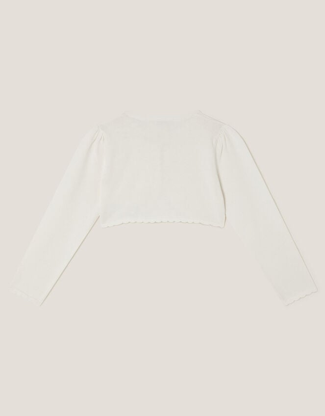 Ivy Floral Appliqu&eacute; Cardigan, Ivory (IVORY), large