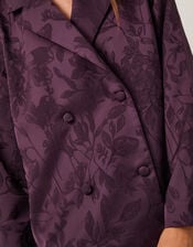 Rory Floral Satin Blazer, Purple (PURPLE), large