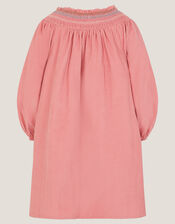 Floral Embroidered Corduroy Dress, Pink (PINK), large