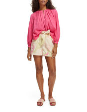 Scotch and Soda Floral Print Casual Shorts, Pink (PINK), large