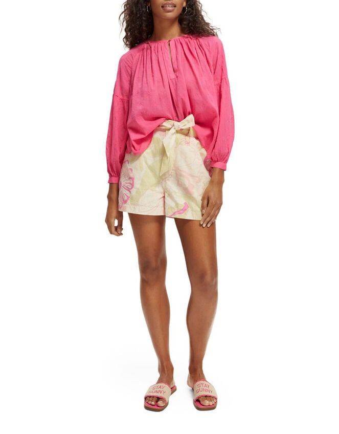 Scotch and Soda Floral Print Casual Shorts, Pink (PINK), large