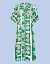 East Ula Print Dress, Green (GREEN), large