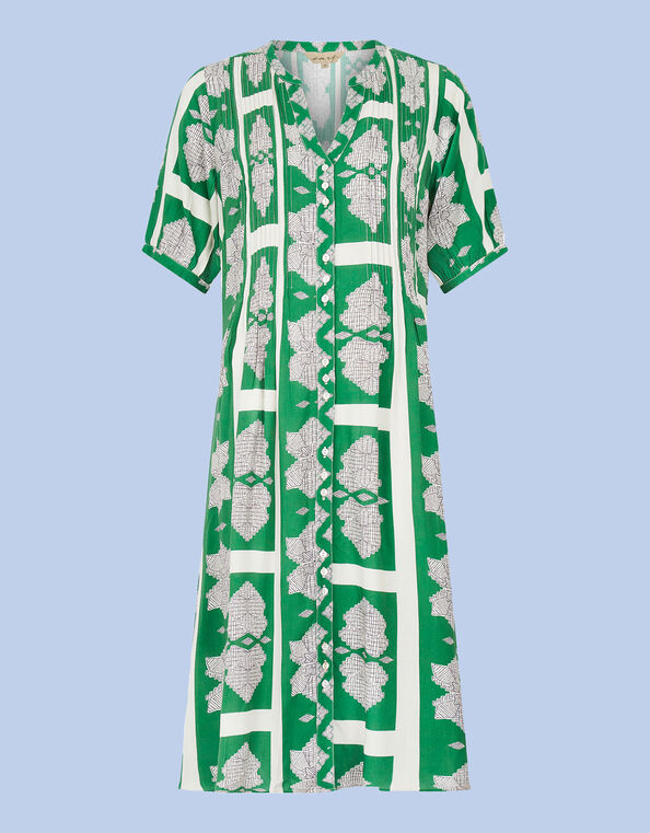 East Ula Print Dress Green, Green (GREEN), large