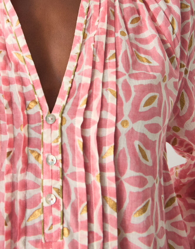 Elma Print Midi Tunic Dress, Pink (PINK), large