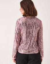 Tabi Tie Sequin Jacket, Pink (PINK), large