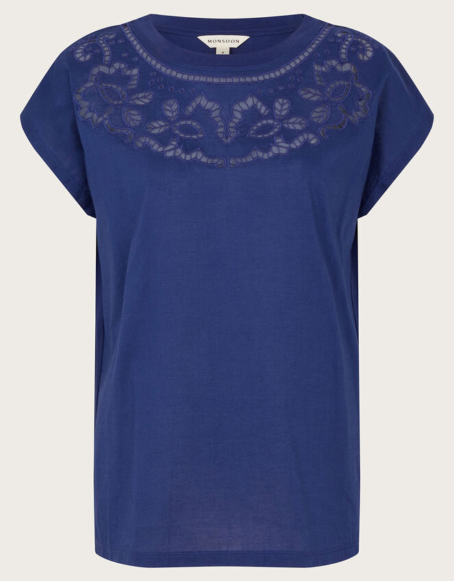 Garcia Cutwork T-Shirt, Blue (NAVY), large