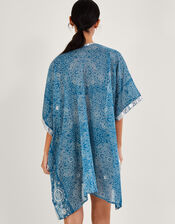 Bandhani Print Cover Up, Blue (BLUE), large