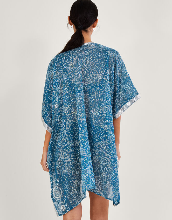 Bandhani Print Cover Up, Blue (BLUE), large