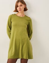 Susie Mini Jumper Dress, Green (OLIVE), large