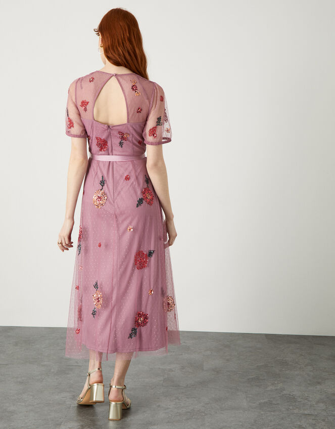Clarisse Embellished Midi Dress, Pink (PINK), large