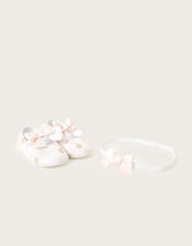 Baby Blossom Booties and Bando Set, Pink (PINK), large