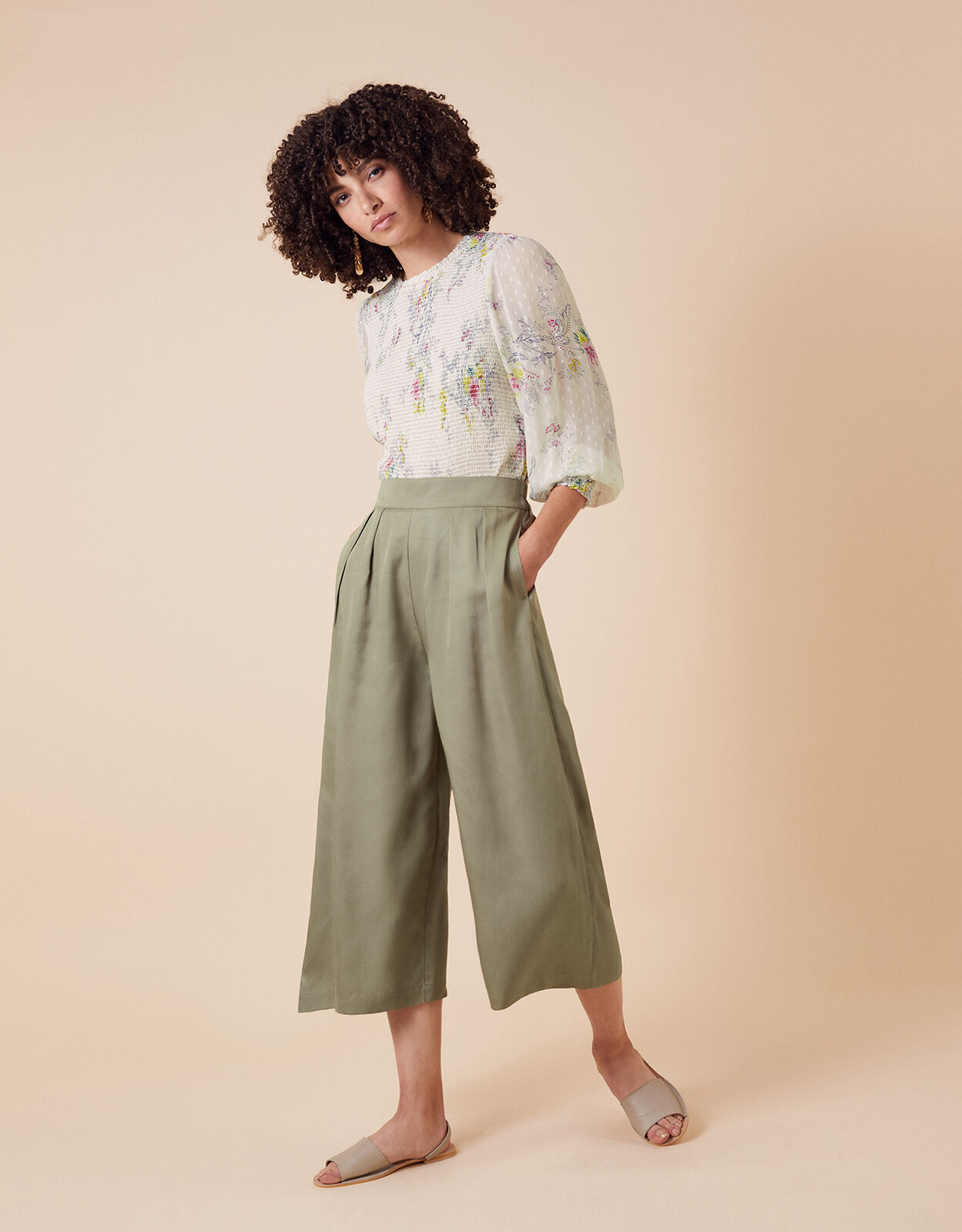 Monsoon cropped trousers shop