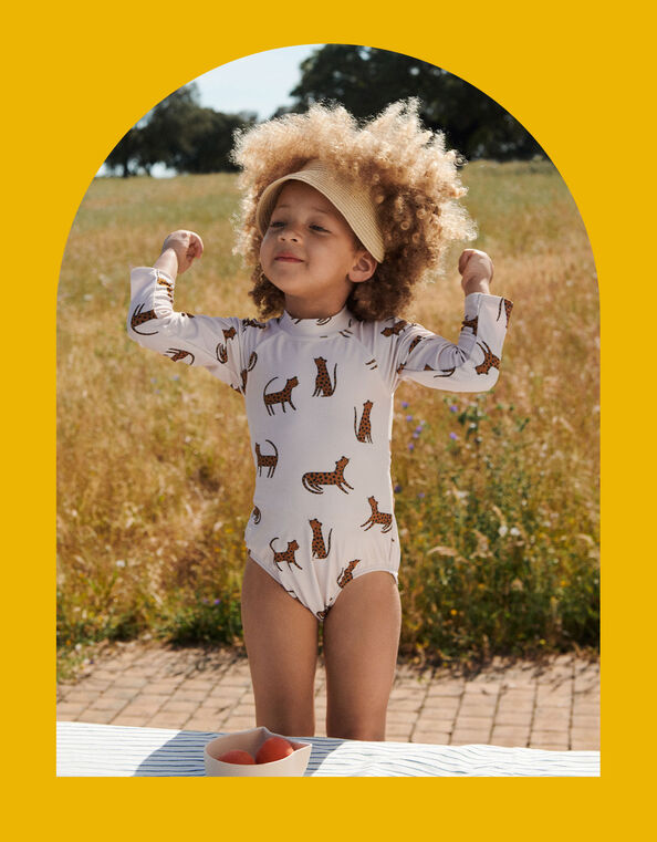 Liewood Maxime Baby Swimsuit, Cream (CREAM), large