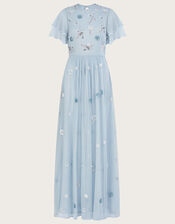 Catherine Embellished Maxi Dress with Recycled Polyester, CLOUD, large
