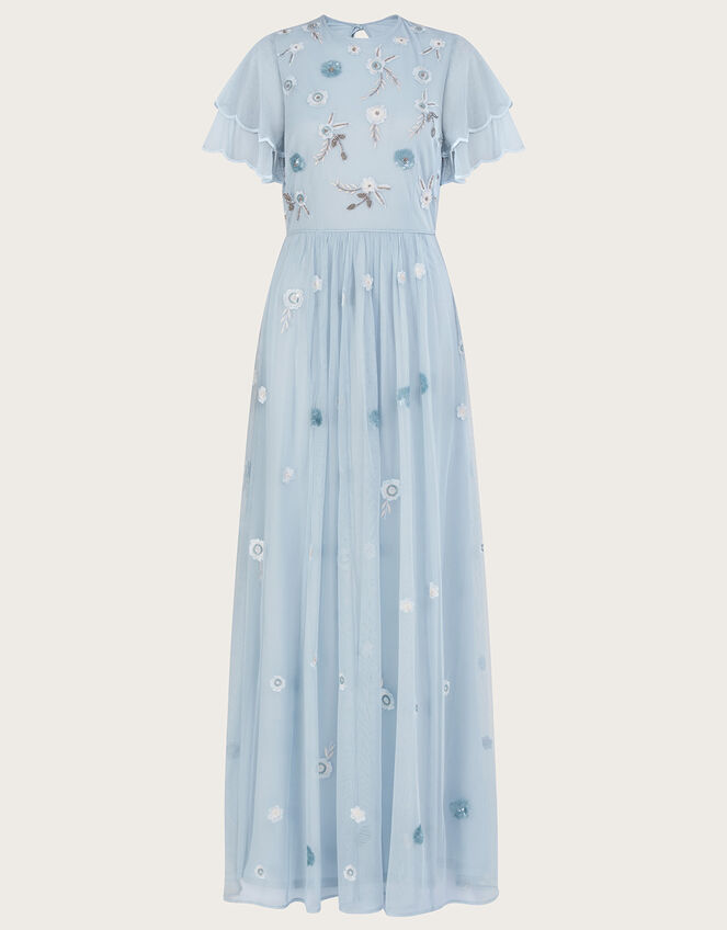Catherine Embellished Maxi Dress with Recycled Polyester, CLOUD, large