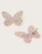 2-Pack Butterfly Hair Clips, , large