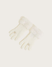 Pearl Ring Gloves, Ivory (IVORY), large
