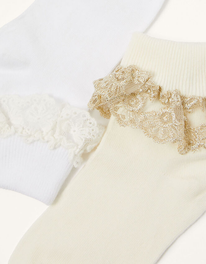 Lace Frill Socks Twinset, Multi (MULTI), large