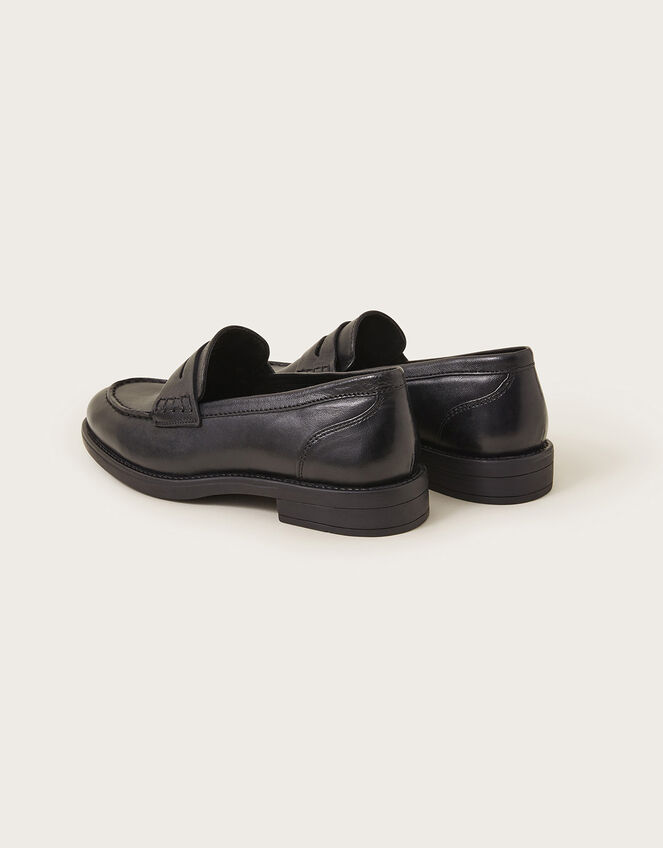 Leather Loafers, Black (BLACK), large