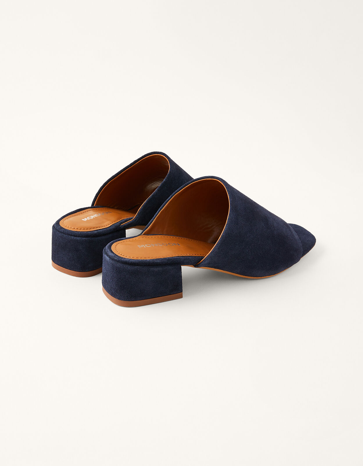 Womens navy blue mules hot sale