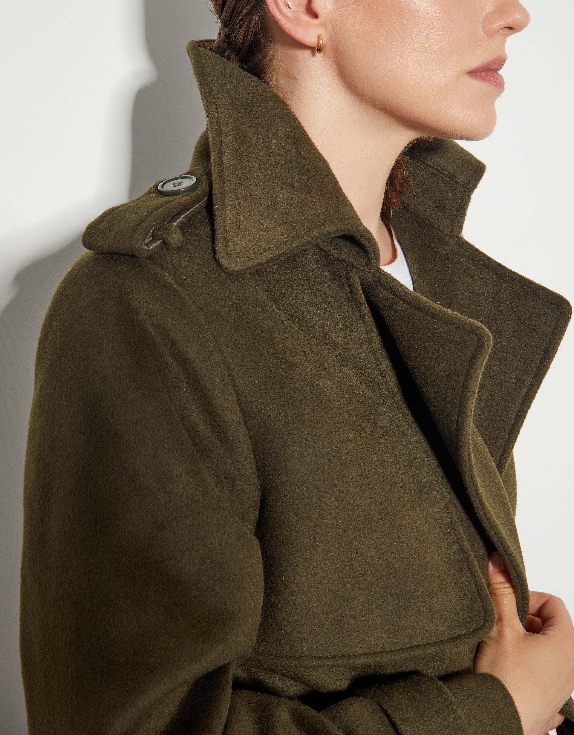 Ollie Belted Trench Coat Green | Women's Coats | Monsoon US.