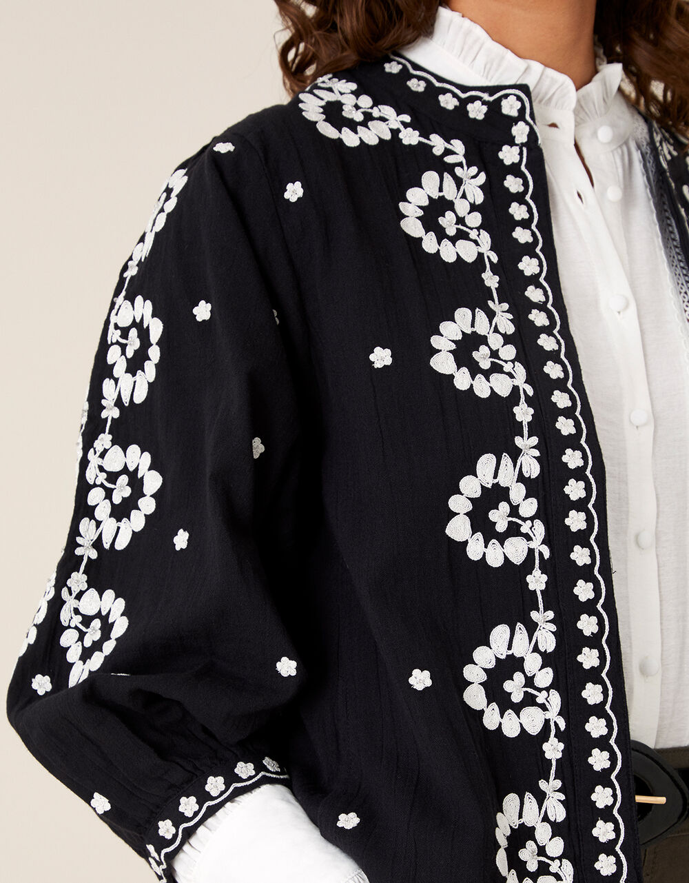 Ember Blossom Floral Unisex Long Down Jacket