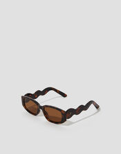 Tort Wave Rectangle Sunglasses, , large