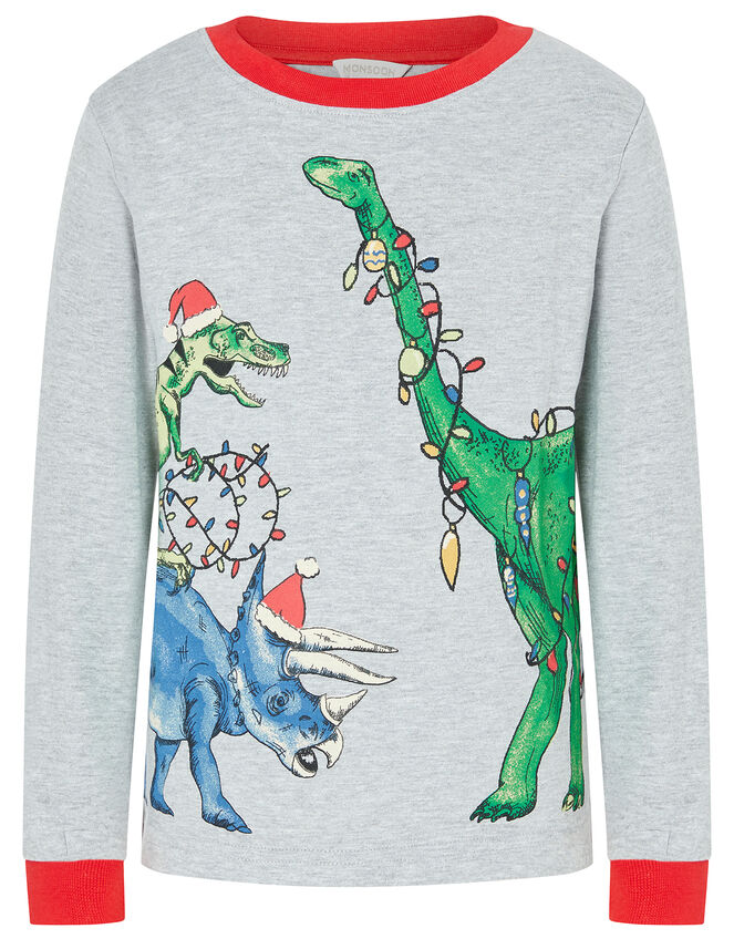 XMAS Dinosaur Pyjama Set, Red (RED), large