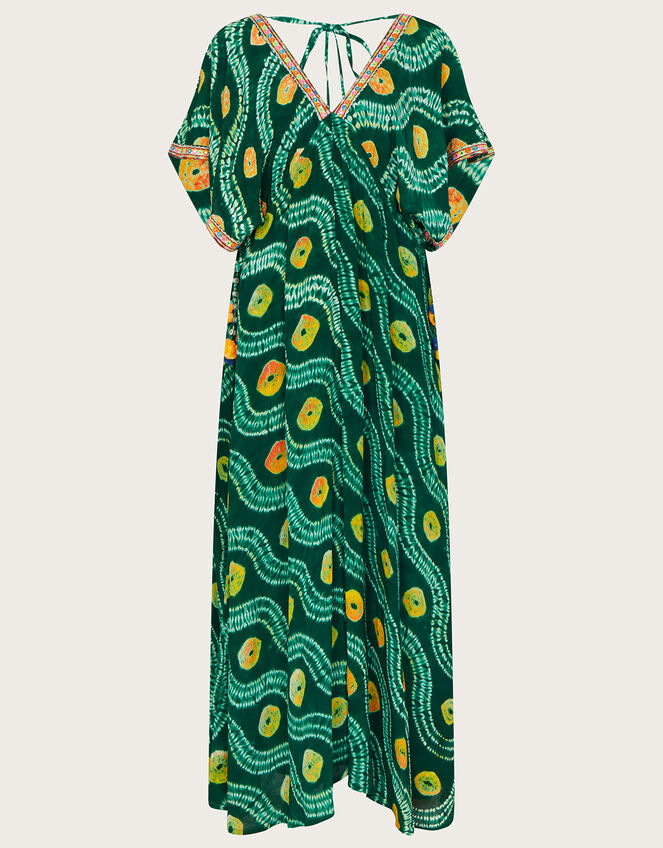 Bandhani Tie Dye Dress with LENZING™ ECOVERO™, Green (GREEN), large