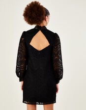 Ciri Lace Tunic Dress, Black (BLACK), large