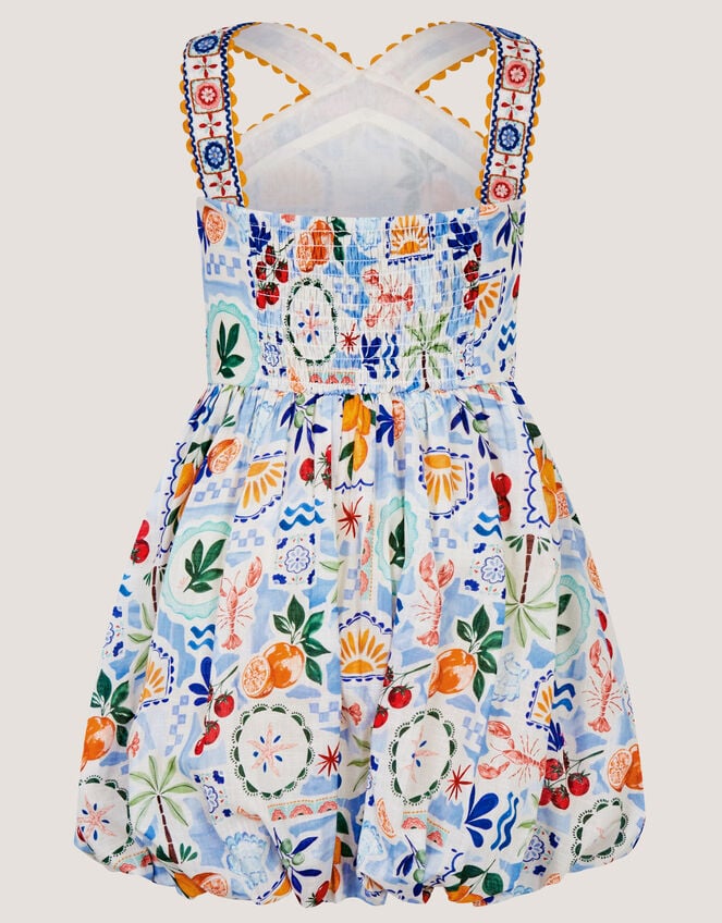 Monsoon x Charlie Taylor Printed Bubble Hem Dress, Ivory (IVORY), large