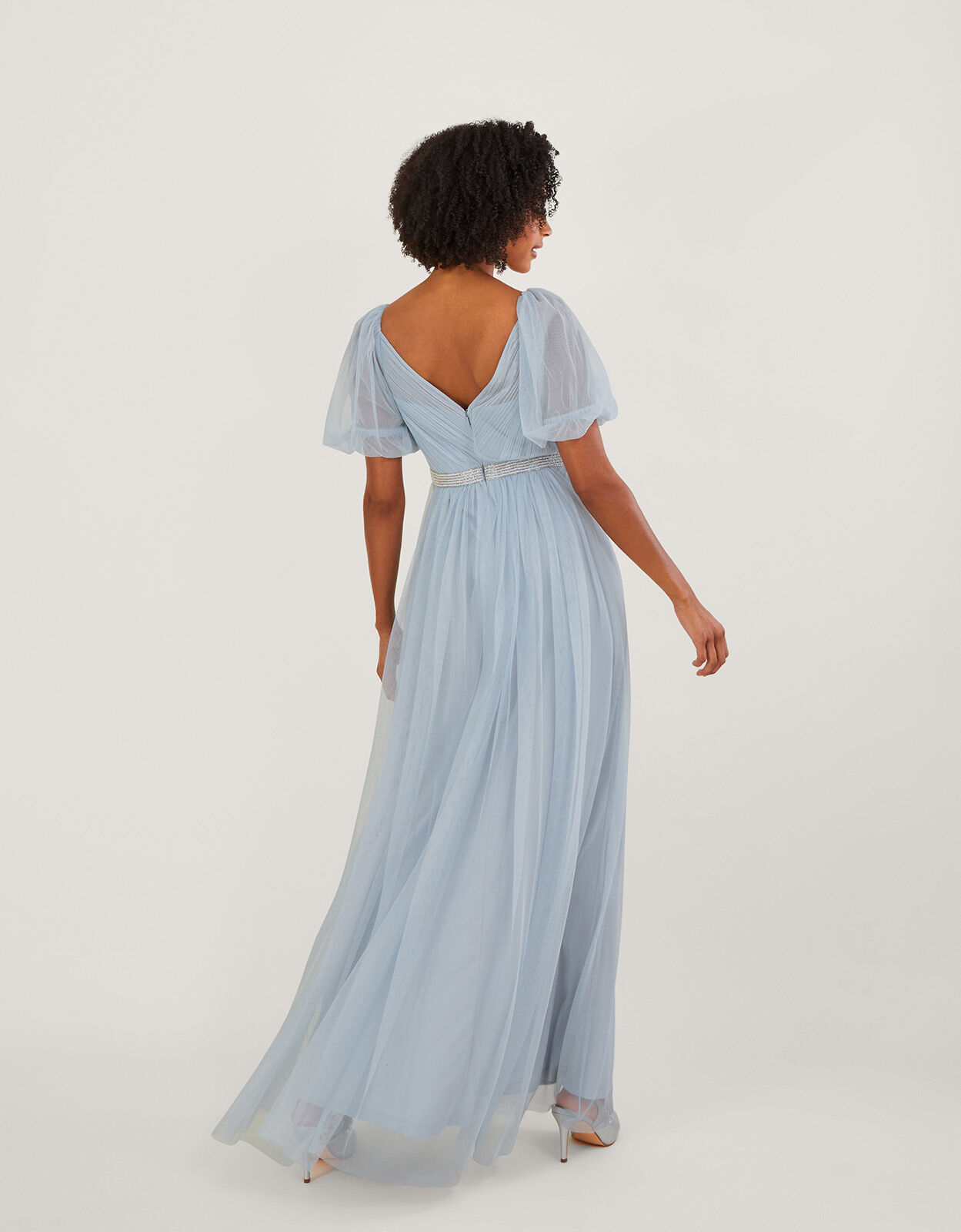 Meghan Mesh Maxi Dress in Recycled Polyester